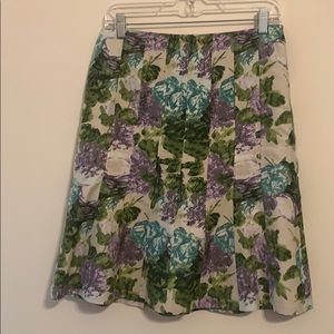Ann Taylor Petite Floral Skirt 8